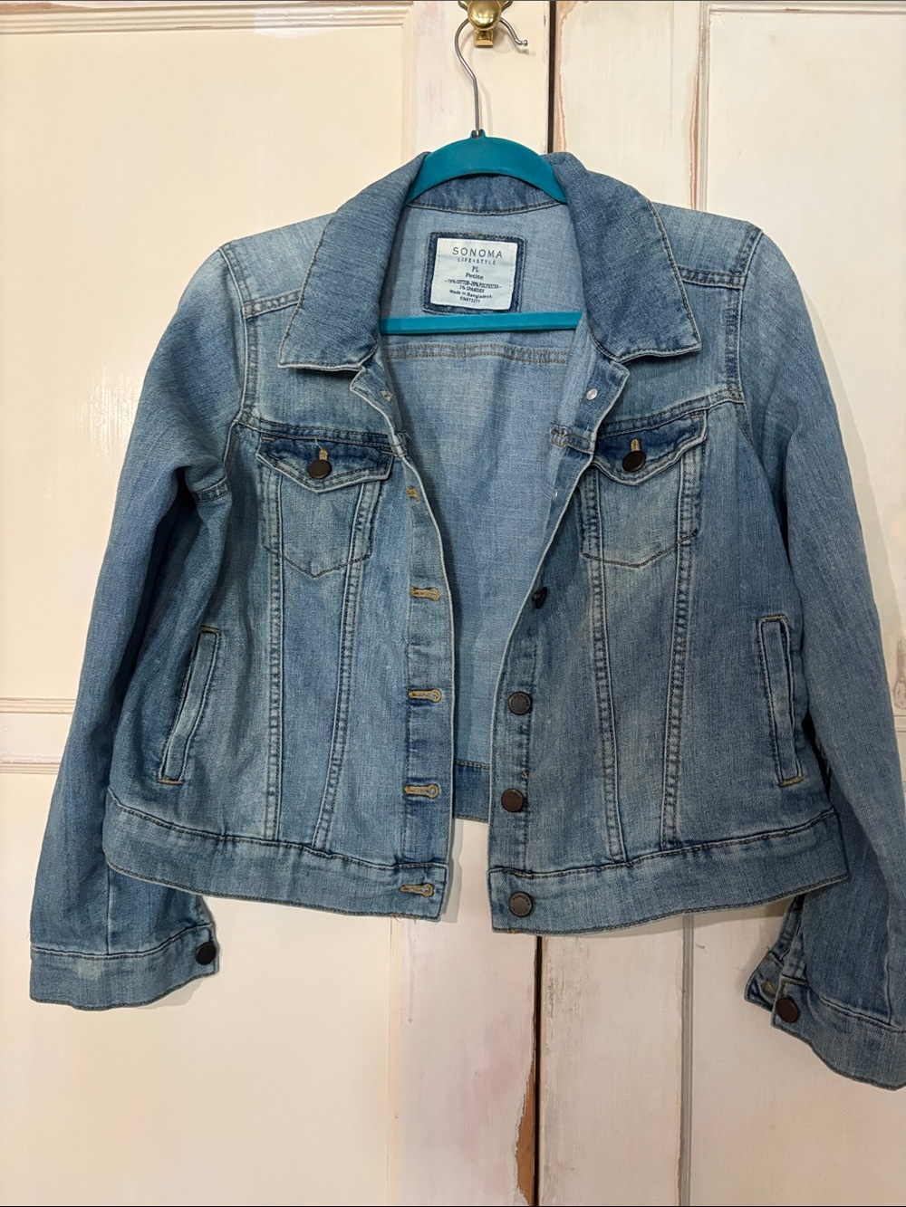 Sonoma Light Blue Denim Jacket with Button Front